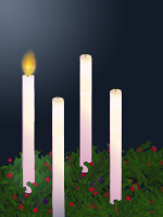 Advent candles 1st week