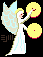 Angel playing cymbals facing right ©ejm (animated gif 3.20kb)