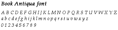 Book Antiqua Font looks