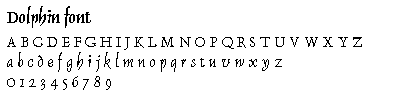 'Dolphin' Font looks