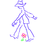 Walk, Stop and Smell the Flowers ©ejm99 (animated gif, transparent background 16.4kb)