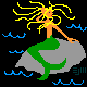 mermaid on black background -©ejm98 animated gif(4.23kb)