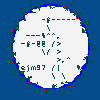 ascii-art music llizard in photoframe gif(1.03kb)